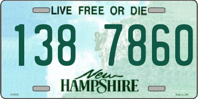 NH license plate 1387860