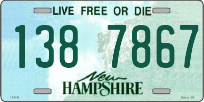 NH license plate 1387867