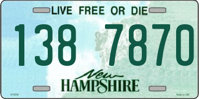 NH license plate 1387870