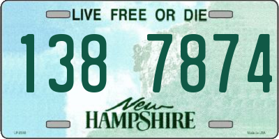 NH license plate 1387874