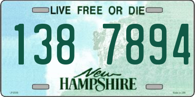 NH license plate 1387894