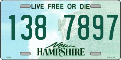 NH license plate 1387897
