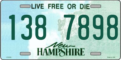 NH license plate 1387898