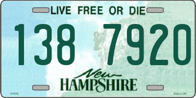 NH license plate 1387920