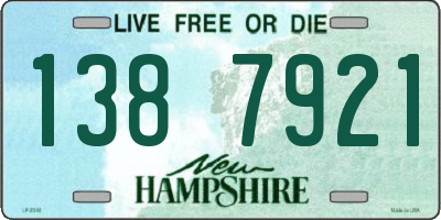 NH license plate 1387921