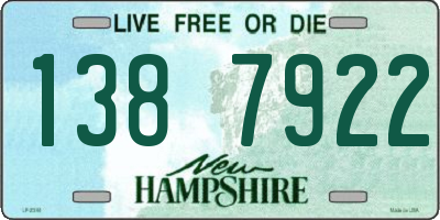 NH license plate 1387922