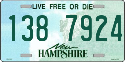 NH license plate 1387924