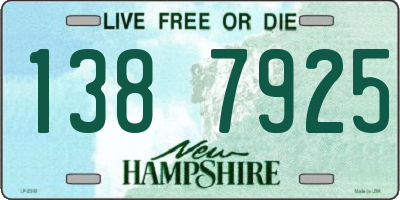 NH license plate 1387925