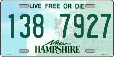 NH license plate 1387927
