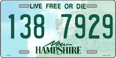 NH license plate 1387929
