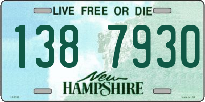 NH license plate 1387930