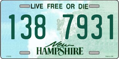NH license plate 1387931