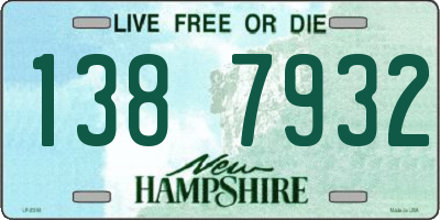 NH license plate 1387932