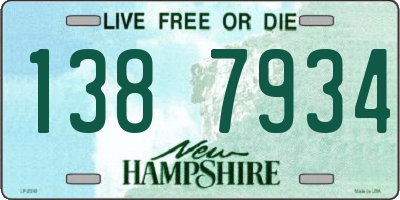 NH license plate 1387934