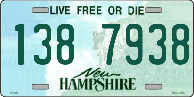 NH license plate 1387938