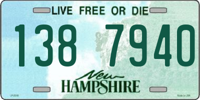 NH license plate 1387940