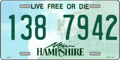 NH license plate 1387942