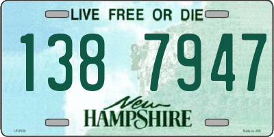 NH license plate 1387947