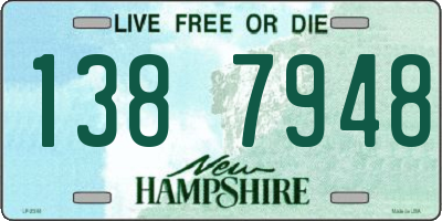 NH license plate 1387948