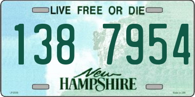 NH license plate 1387954