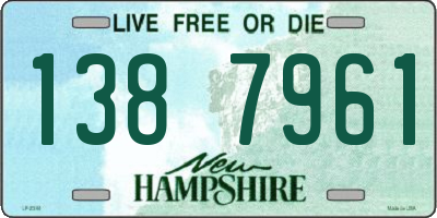 NH license plate 1387961