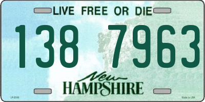 NH license plate 1387963
