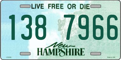 NH license plate 1387966