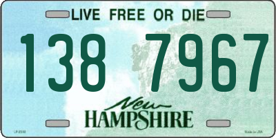 NH license plate 1387967
