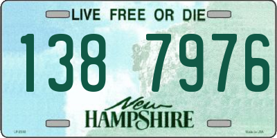 NH license plate 1387976