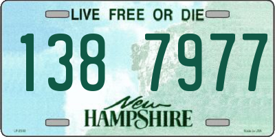 NH license plate 1387977