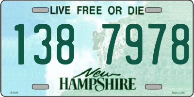 NH license plate 1387978