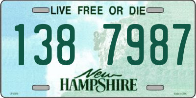 NH license plate 1387987