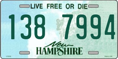 NH license plate 1387994