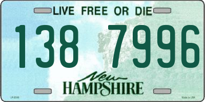 NH license plate 1387996