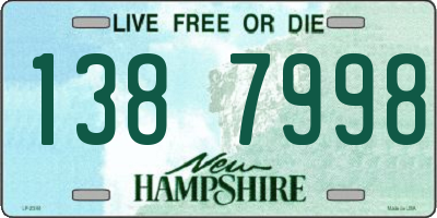 NH license plate 1387998
