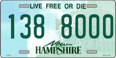 NH license plate 1388000