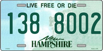 NH license plate 1388002