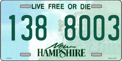 NH license plate 1388003