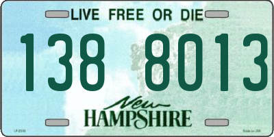 NH license plate 1388013
