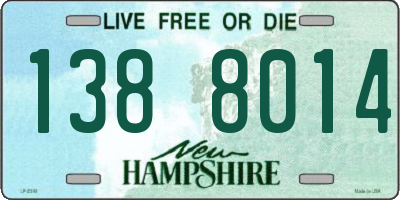 NH license plate 1388014
