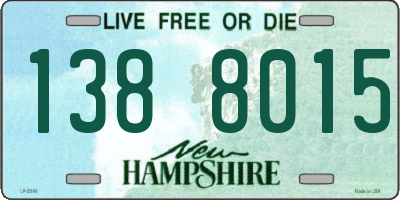 NH license plate 1388015