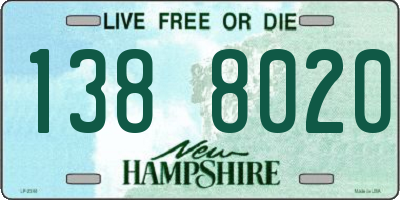 NH license plate 1388020