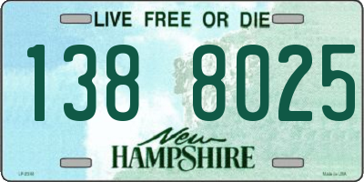 NH license plate 1388025