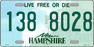 NH license plate 1388028