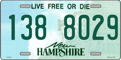NH license plate 1388029