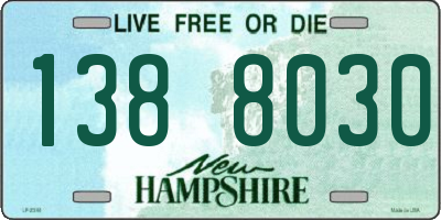 NH license plate 1388030