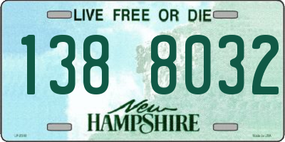 NH license plate 1388032