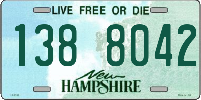 NH license plate 1388042