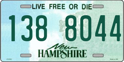 NH license plate 1388044