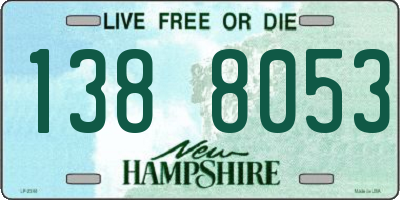 NH license plate 1388053